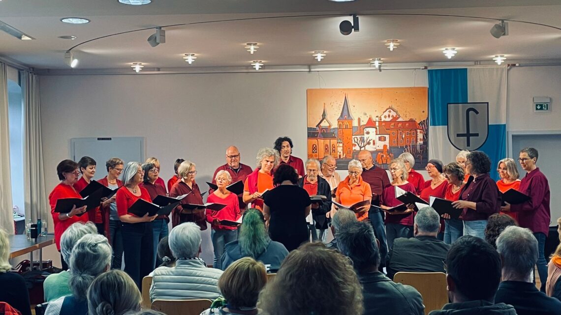 Chor beim Auftritt in Kirrweiler